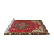 Sideview of Machine Washable Traditional Tomato Red Rug, wshtr4511