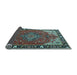 Sideview of Medallion Light Blue Traditional Rug, tr4511lblu