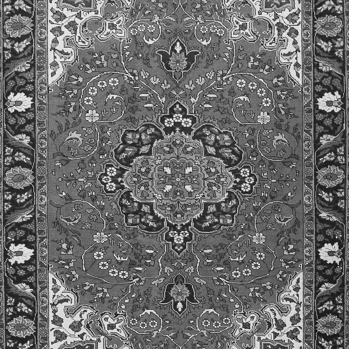 Serging Thickness of Machine Washable Medallion Gray Traditional Rug, wshtr4511gry