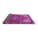 Sideview of Medallion Purple Traditional Rug, tr4511pur