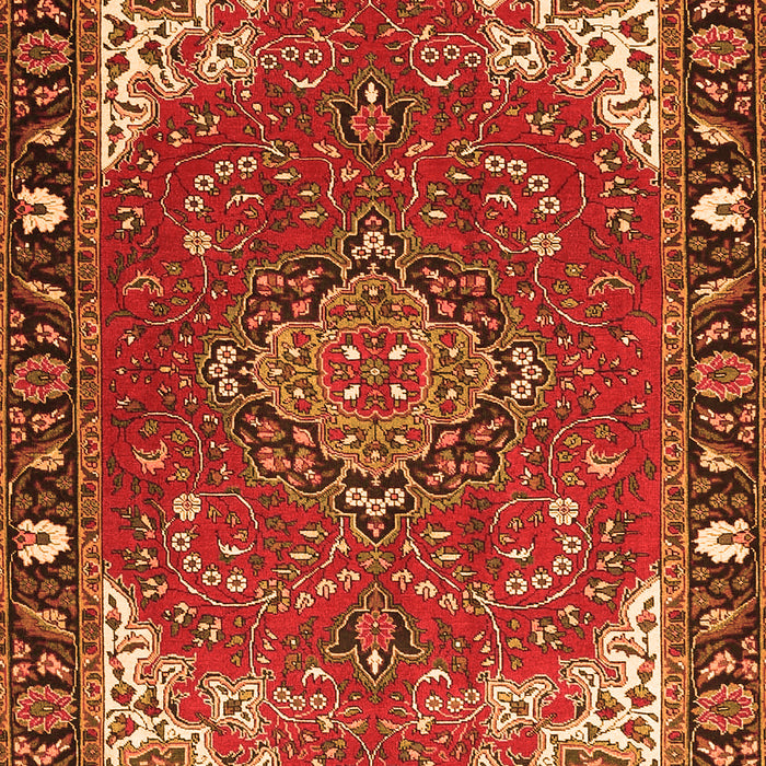 Medallion Orange Traditional Rug, tr4511org