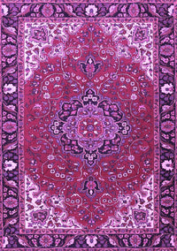 Medallion Purple Traditional Rug, tr4511pur