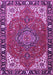 Medallion Purple Traditional Rug, tr4511pur