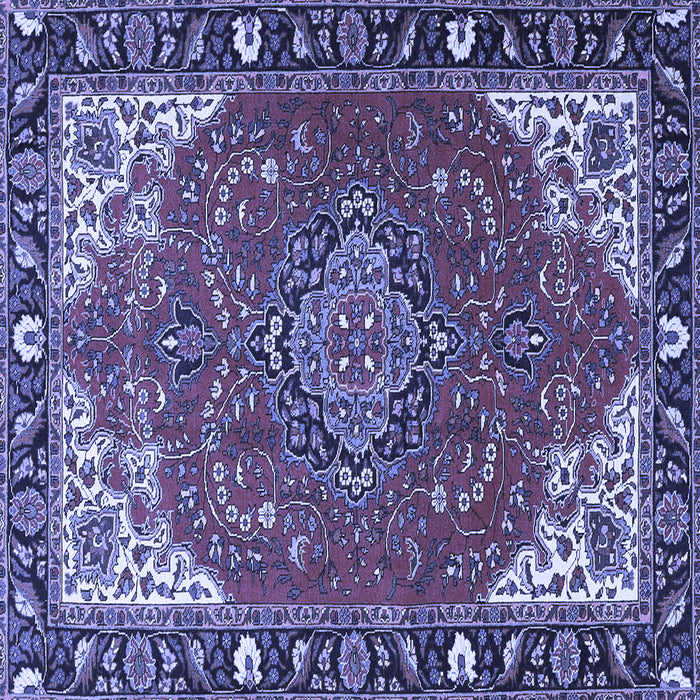 Square Medallion Blue Traditional Rug, tr4511blu
