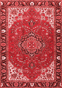 Medallion Red Traditional Rug, tr4511red