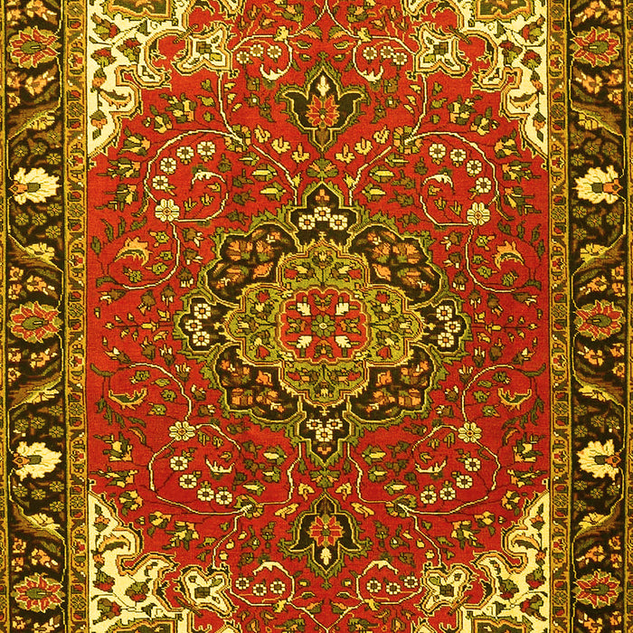 Medallion Yellow Traditional Rug, tr4511yw