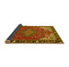 Sideview of Medallion Yellow Traditional Rug, tr4511yw