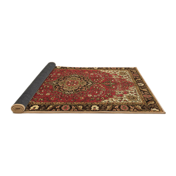 Sideview of Medallion Brown Traditional Rug, tr4511brn