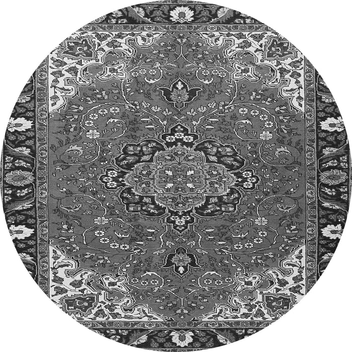 Square Medallion Gray Traditional Rug, tr4511gry