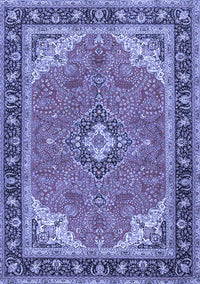 Medallion Blue Traditional Rug, tr4512blu