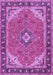 Machine Washable Medallion Purple Traditional Area Rugs, wshtr4512pur