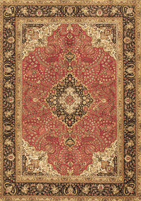 Medallion Brown Traditional Rug, tr4512brn