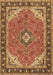 Medallion Brown Traditional Rug, tr4512brn