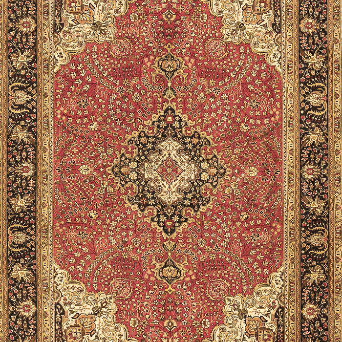 Medallion Brown Traditional Rug, tr4512brn