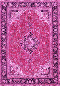 Medallion Pink Traditional Rug, tr4512pnk