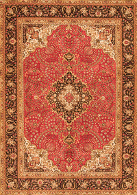 Medallion Orange Traditional Rug, tr4512org