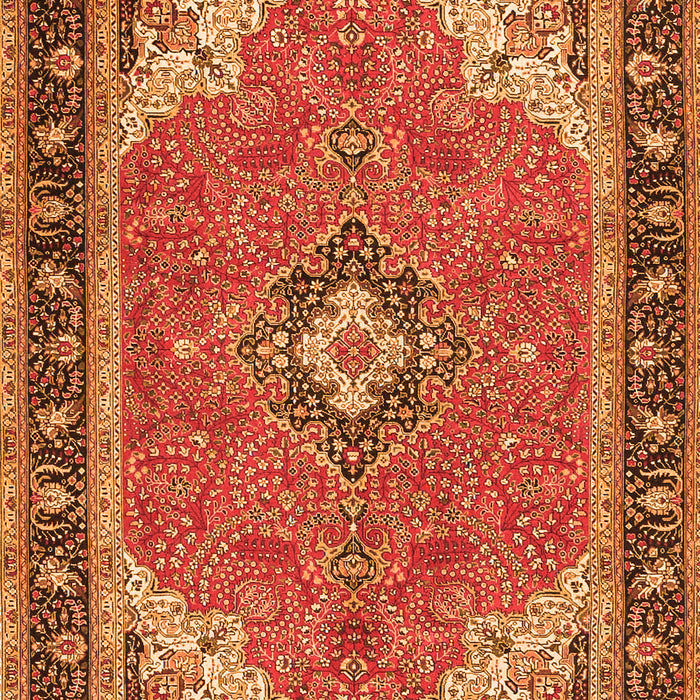 Medallion Orange Traditional Rug, tr4512org