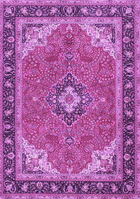 Medallion Purple Traditional Rug, tr4512pur