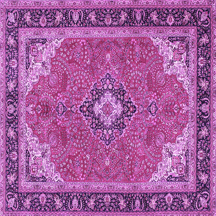 Square Medallion Purple Traditional Rug, tr4512pur