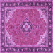 Square Medallion Purple Traditional Rug, tr4512pur