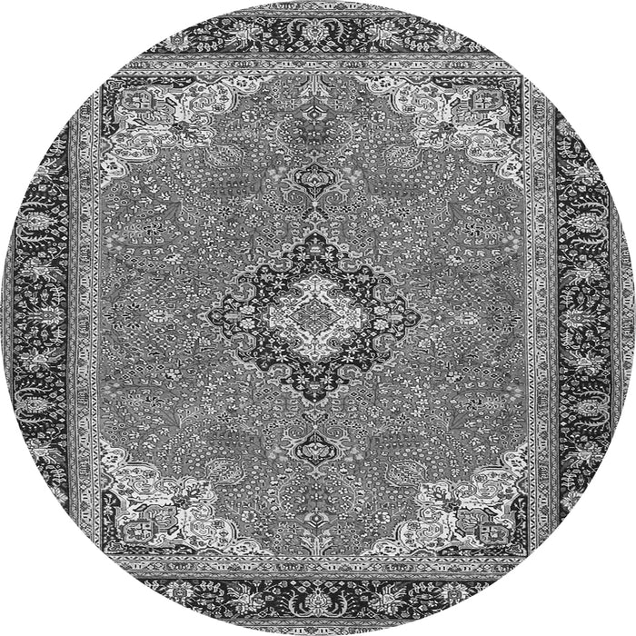 Square Medallion Gray Traditional Rug, tr4512gry