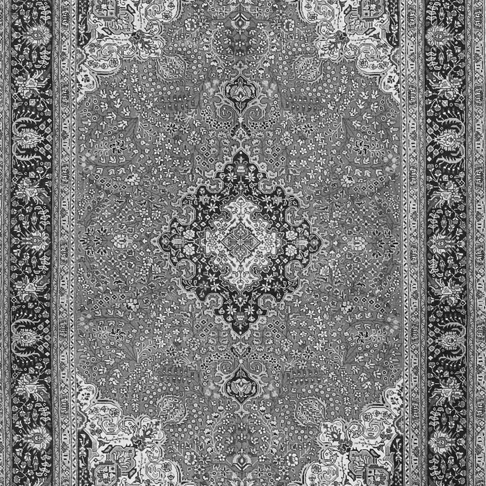 Serging Thickness of Machine Washable Medallion Gray Traditional Rug, wshtr4512gry