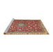 Sideview of Machine Washable Traditional Red Rug, wshtr4513