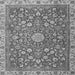 Serging Thickness of Medallion Gray Traditional Rug, tr4513gry