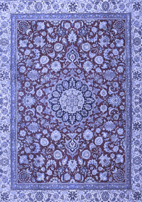 Medallion Blue Traditional Rug, tr4513blu