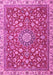 Medallion Pink Traditional Rug, tr4513pnk