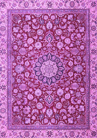 Medallion Purple Traditional Rug, tr4513pur