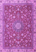 Medallion Purple Traditional Rug, tr4513pur