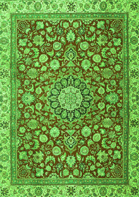 Medallion Green Traditional Rug, tr4513grn