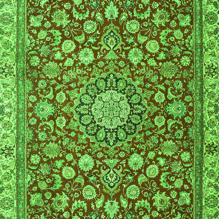 Medallion Green Traditional Rug, tr4513grn