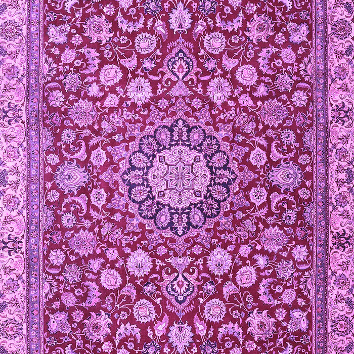 Machine Washable Medallion Purple Traditional Area Rugs, wshtr4513pur