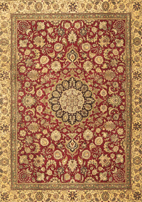 Medallion Brown Traditional Rug, tr4513brn