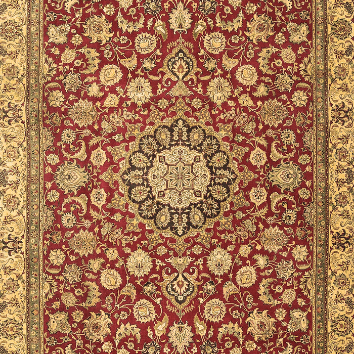 Medallion Brown Traditional Rug, tr4513brn