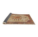 Sideview of Traditional Brown Red Persian Rug, tr4514