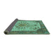 Sideview of Persian Turquoise Traditional Rug, tr4514turq