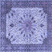Square Persian Blue Traditional Rug, tr4514blu