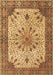 Machine Washable Persian Brown Traditional Rug, wshtr4514brn