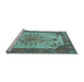 Sideview of Machine Washable Persian Light Blue Traditional Rug, wshtr4514lblu