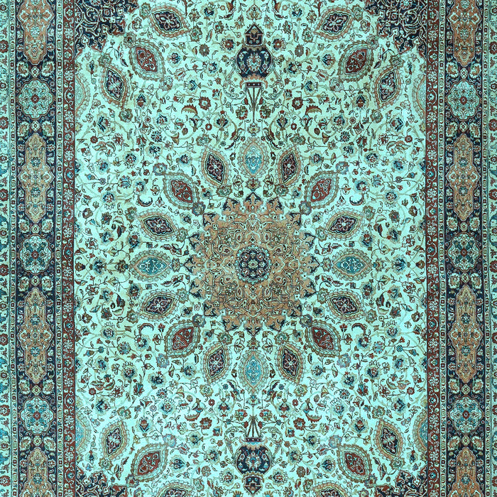 Machine Washable Persian Light Blue Traditional Rug, wshtr4514lblu