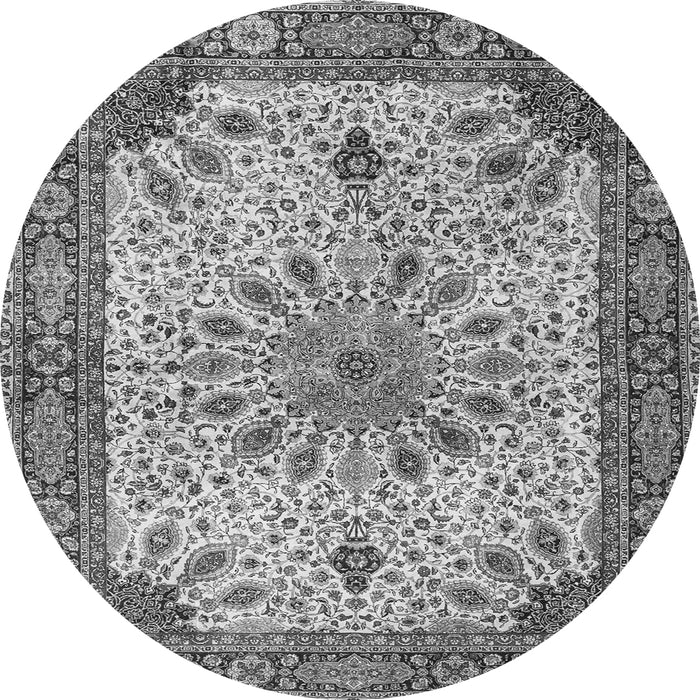 Machine Washable Persian Gray Traditional Rug, wshtr4514gry