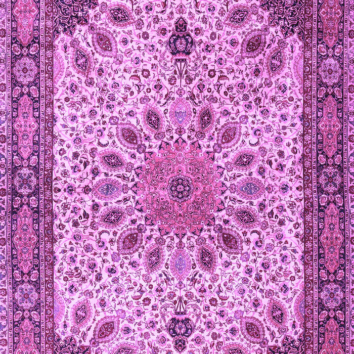 Machine Washable Persian Purple Traditional Area Rugs, wshtr4514pur