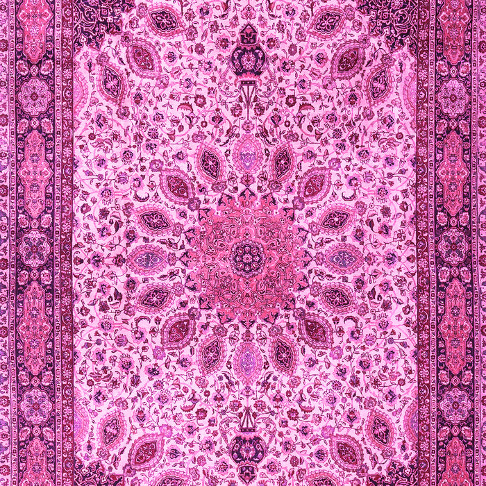 Machine Washable Persian Pink Traditional Rug, wshtr4514pnk