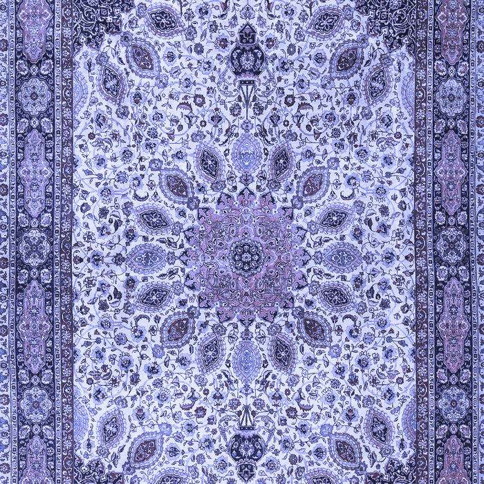 Machine Washable Persian Blue Traditional Rug, wshtr4514blu