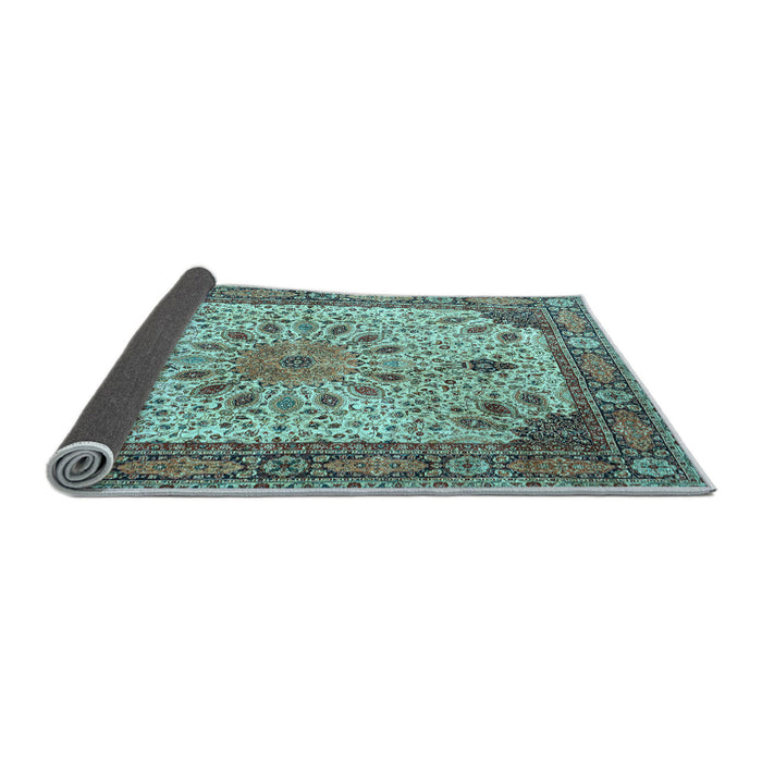 Sideview of Persian Light Blue Traditional Rug, tr4514lblu
