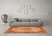 Machine Washable Persian Orange Traditional Area Rugs in a Living Room, wshtr4514org