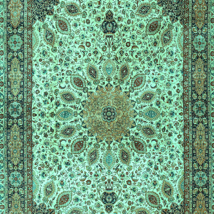 Machine Washable Persian Turquoise Traditional Area Rugs, wshtr4514turq